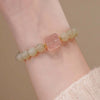 New Chinese Style Jade Bracele Women's Flower Bead Bracelets Step By Step Commemorate Woven Hand Rope