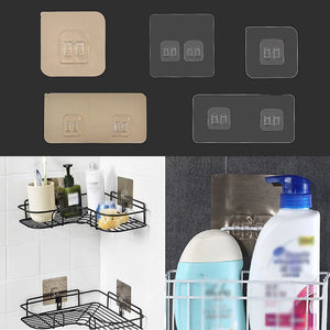 1Pcs Transparent Wall Hooks Self Adhesive Hanger Sticker Hooks Door Wall Mount Hanging Hooks for Kitchen Bathroom Accessories