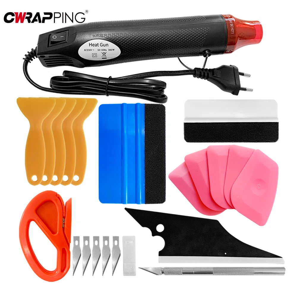 Car Film Wrap Tool Kit Vinyl Scraper Cutter Auto Body Film Wrapping Vehicle Window Tint Tools for Motorcycles Car Accessories