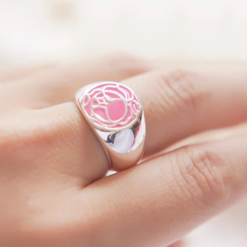 Anime Tenjo Utena Cosplay Ring Unisex Adjustable Opening Couple Rings Jewelry Accessories Gifts