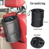 Black Car Trash Can Pack Bag Waterproof Car Trash Bag for Little Leak Proof Cooler Bag- Car Garbage Bag with Side Pocket Zr