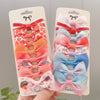 8PCS/Set Print Grosgrain Ribbon Hair Bows Clips Small Bows For Children Girls Headwear DIY Kids Hair Accessories Best Gifts