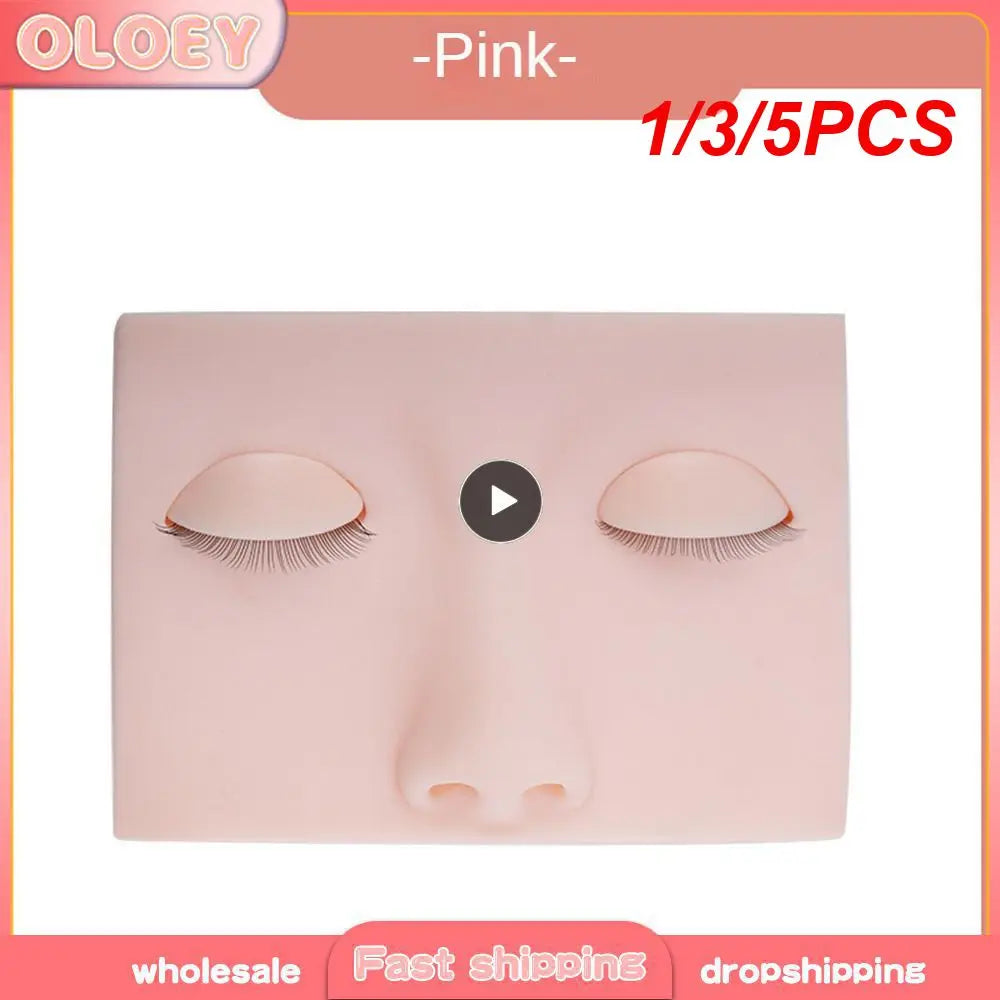 1/3/5PCS Beauty And Health Eye Head Model Reuse Real And Durable Silicone Head Mold Small And Light Grafting Eyelash Exercises