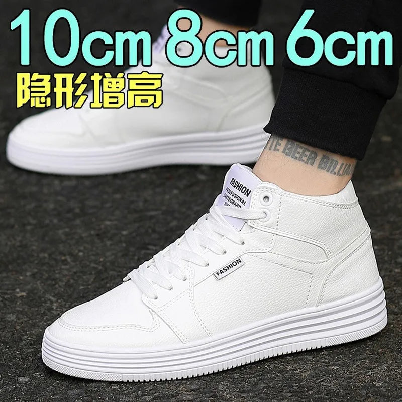 Internal Height Increase Men's Shoes 10cm Small White Shoes Men Hundred Casual Sports Height Increase Men 6cm8cm