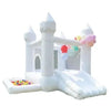 Pretty hot-selling mini white wedding indoor outdoor kid playing toy white inflatable castle bounce house