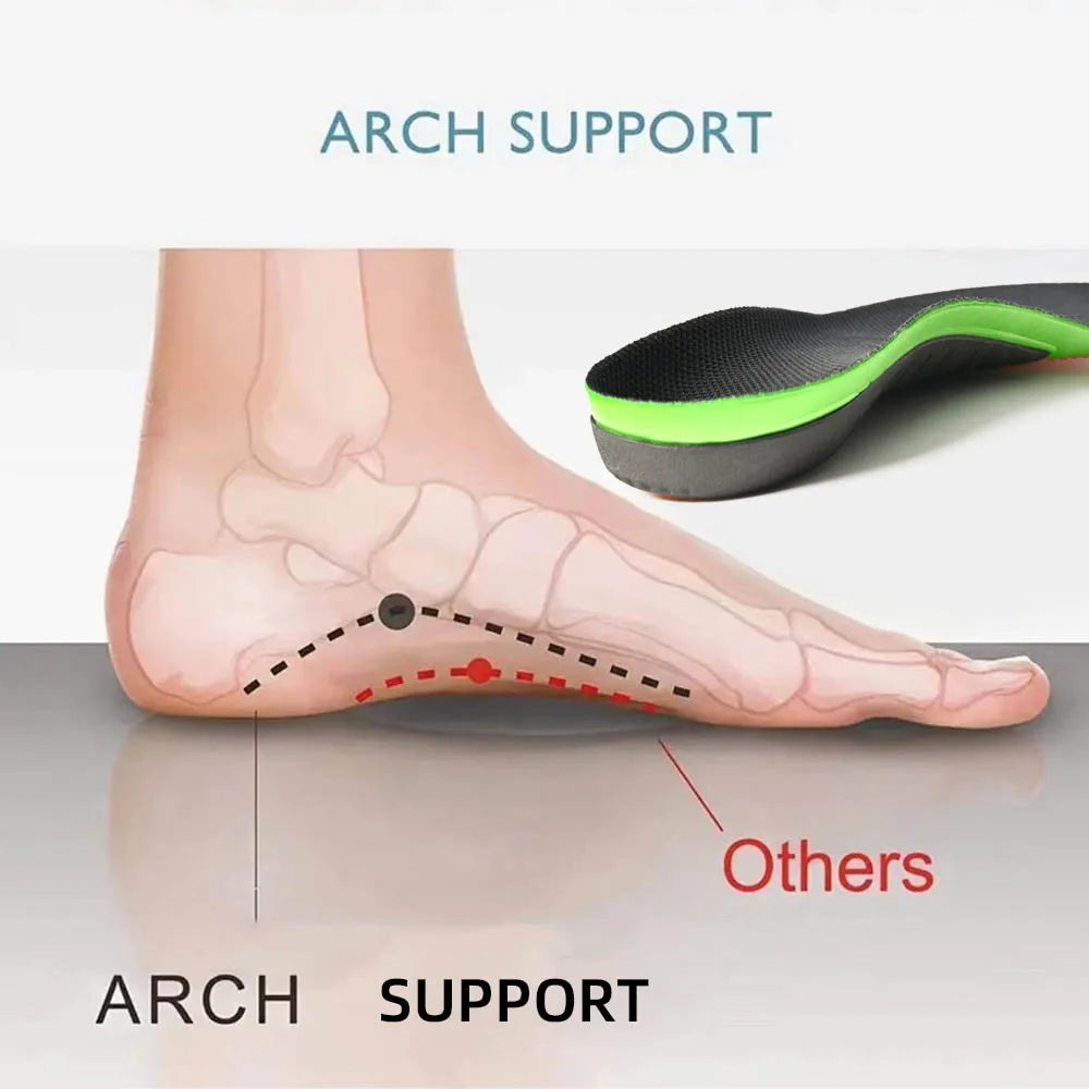 Arch Support Insoles Sports Shock Absorption Elastic Wear Resistant Orthopedic Flatfoot Insoles Feet Foot Pad