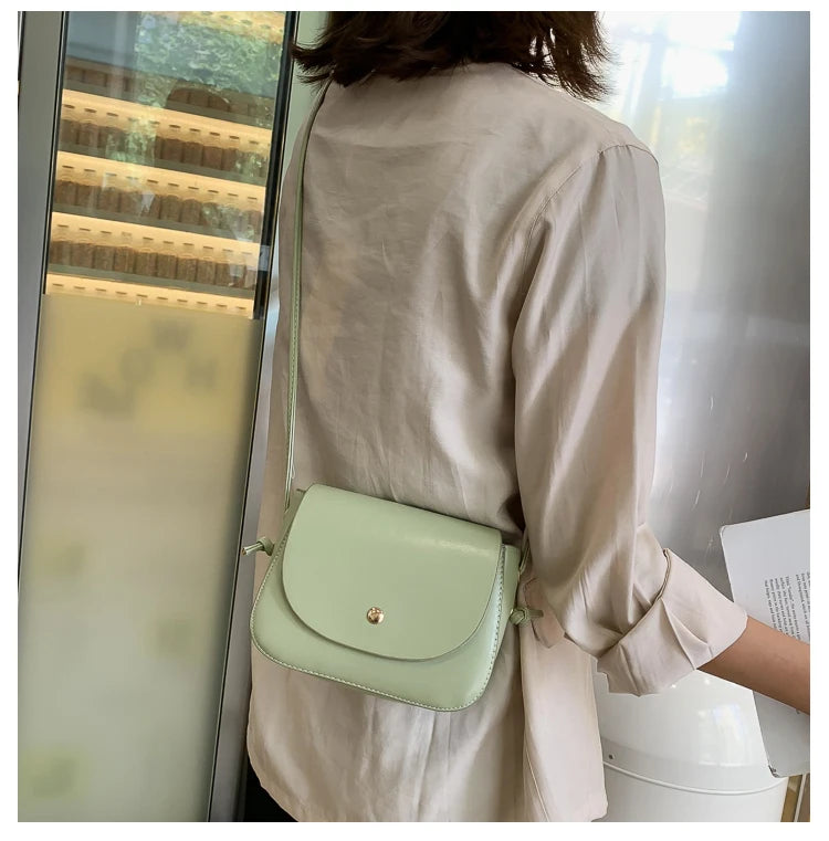 New Arrival Women Simple Shoulder Bag Candy Color PU Leather Ladies Small Square Crossbody Bags Female Handbags Torebki Damskie