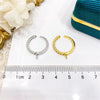 DIY Pearl Ring Accessories S925 Pure Silver Ring Empty Set K Gold Edition Ring Silver Set Fit 6-8mm Round Flat Beads Z093