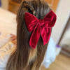 4Pcs Velvet Fable Bow Hair Clips Baby Girls Women Large Sailor Head Bows Accessories Hair Grips for Kids Christmas Hair Bow