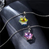 Korean The Snowflake Necklaces Female New Stainless Steel Necklace Simple Christmas Crystal Pendant Collarbone Chain Jewlery