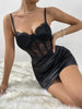 Sexy Girl See Through Dresses Solid Women Lace Pleated Slip Dress Elegant Spring Summer Fashion Casual Daily Streetwear