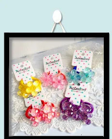 2PCS Cute Star Flower Grape Cartoon Princess Headwear Kids Elastic Hair Bands Baby Headdress Children Ropes Girls Accessories