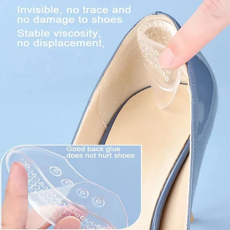 High-quality Silicone Heel Protectors Women's High Heels Non-slip Pads Foot Care Products Adjustable Size Shoe Accessories