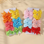 Load image into Gallery viewer, 10Pcs/Set Classical Solid Ribbon Bow Hair Clips for Kids Girl Handmade Bows Hairpin Barrettes Headwear Children Hair Accessories
