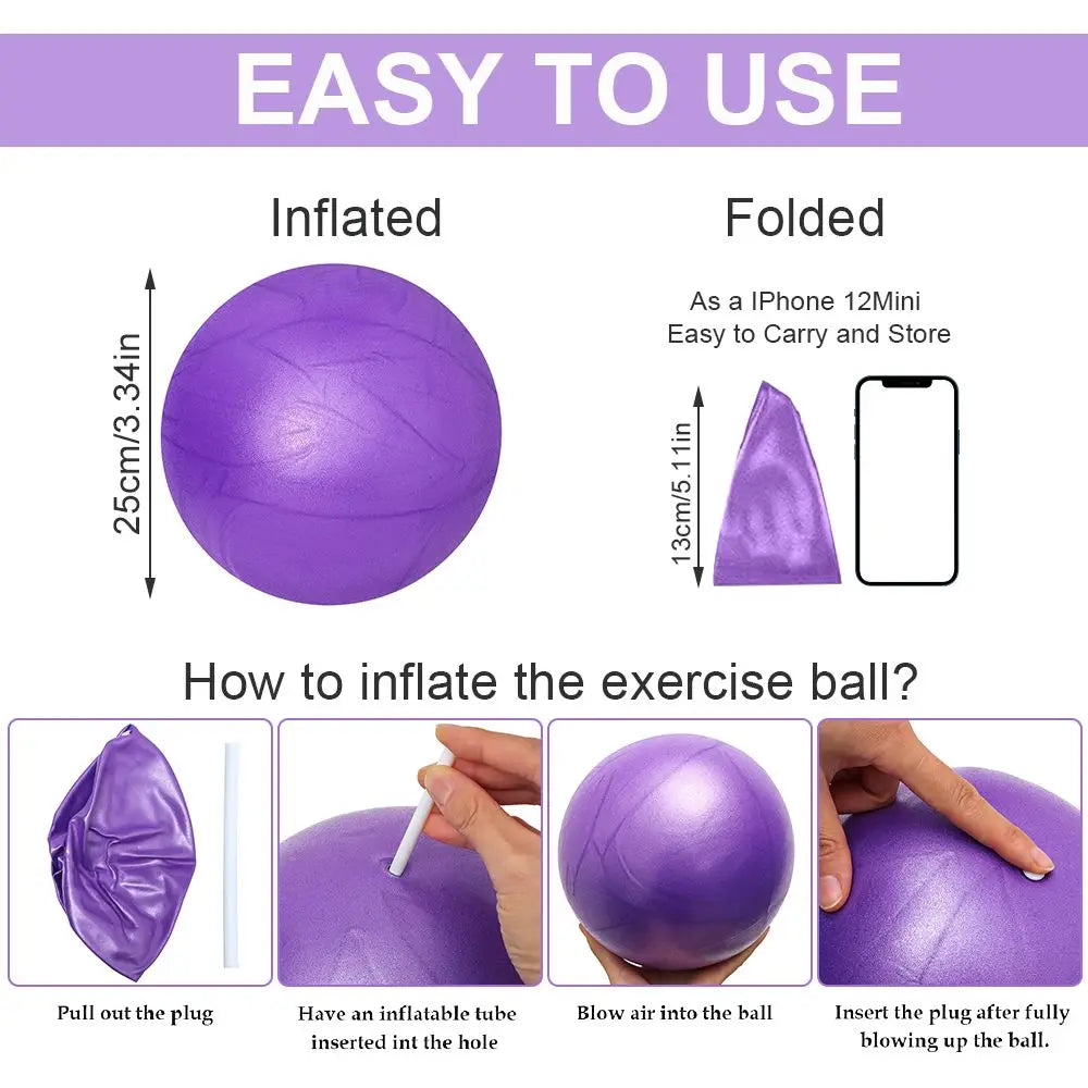 25cm Yoga Ball Pilates Balls Fitness Anti Burst Pregnancy Exercise Balls Indoor Training Supplies Household PVC