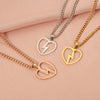 304 Stainless Steel Flash Heart 50cm Necklace Jewlery Not Fade Silver Gold Color