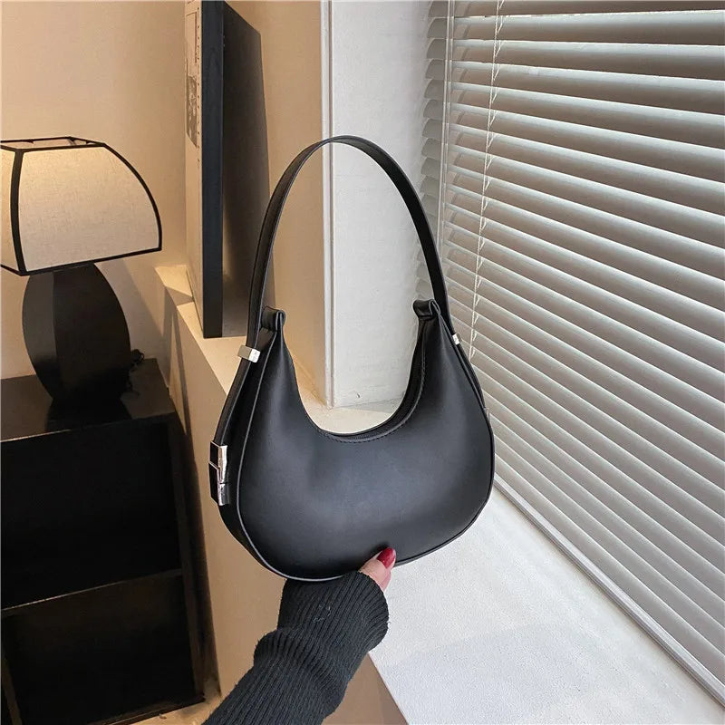 Fashion Luxury Design PU Leather  Shoulder Bag Women Small Clutch Handbag Purse Female Underarm Bag Travel Totes