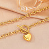 Stainless Steel Necklaces Vintage Elegant Heart Pendant Fashion Exquisite Light Luxury Necklace For Women Jewelry Banquet Gifts