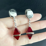Load image into Gallery viewer, Anime HUNTER×HUNTER Kurapika Ear Clip No Piercing Eardrop Red Zircon Pendant Unisex Gothic Earrings Cosplay Accessories Prop
