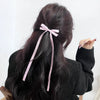 2pcs Ins Style Ribbon Bow Headband Long Tassel Hair Clip Women's Hair Accessories Girls Christmas Party Hair Accessories