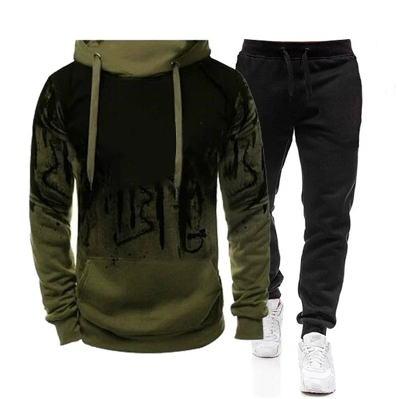 Men's Set Hoodie Sets Men Tracksuit Sportswear Hoodies   or Sweatpant Autumn Winter Male Warm Clothing Pullover Sweatshirts