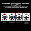 2/3pcs Carbon Fiber Car Steering Wheel Cover Non-Slip Auto Wheel Booster Cover Car Interior Decoration Accessories