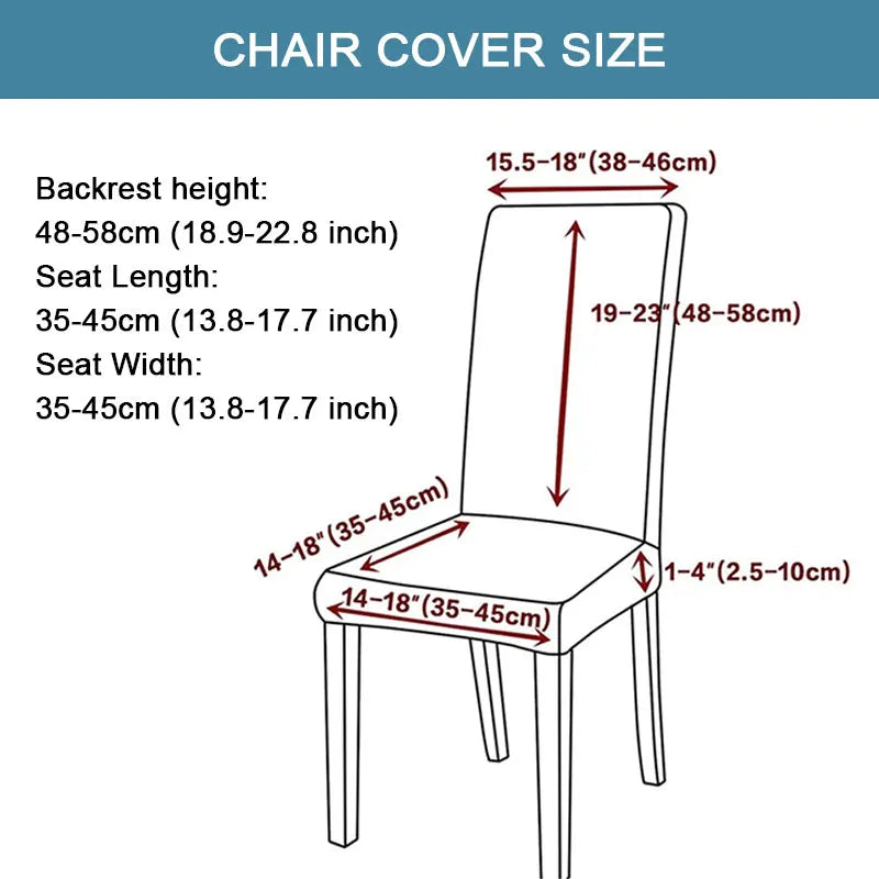 1/2/4/6 PCS Waterproof Jacquard Chair Cover Stretch Dining Chair Slipcover For Kitchen Hotel Wedding Banquet Office Anti Dirty