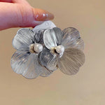 Load image into Gallery viewer, Exaggerate Big Flower Dangle Earrings for Women Silver Color Metal Hollow Petal Drop Earrings Party Trendy Statement Jewelry
