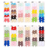 10Pcs/Set New Cute Solid Ribbon Bowknot Hair Clips for Baby Girls Handmade Bows Hairpin Barrettes Headwear Kids Hair Accessories