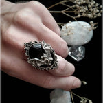 Load image into Gallery viewer, Halloween Bat Ring For Men Women Retro Gothic Personalized Animal Bat Black Color Zircon Ring Jewelry Gift
