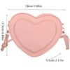 Pink Peach Heart Shaped Handbags Love Heart Adjustable Shoulder Strap Heart Shaped Coin Purses Shoulder Bag Pu Leather