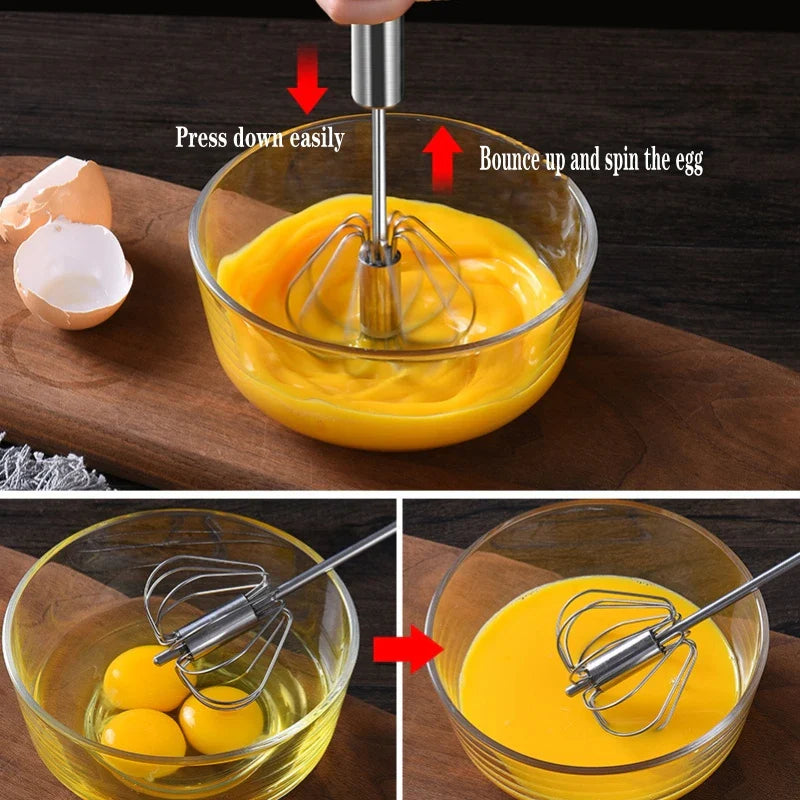 Hand Pressure Semi-automatic Egg Beater Stainless Steel For Molds For Hotcakes Salt Shaker Kitchen All New Items Coffee Makers