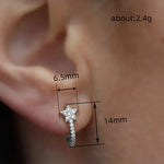 Load image into Gallery viewer, Huitan Fancy Star Hoop Earrings for Women Paved Dazzling Cubic Zirconia Fashionable Female Earrings Daily Wear Statement Jewelry
