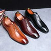 Men's Classic Retro Oxfords Shoe Mens Lace-up Business Dress Office Leather Shoes Men Fashion Wedding Party Flats