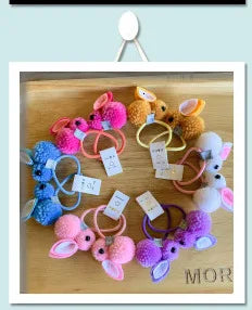 2PCS New Cartoon Series Girls Cute Kids Elastic Hair Bands Children Hair Ties Princess Hair Accessories Baby Headwear