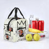 King Alphonso Lunch Box for Women Waterproof Basquiats Graffiti Thermal Cooler Food Insulated Lunch Bag School Children Student