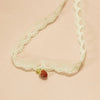 Harajuku Accessories White Lace Sweet Strawberry Choker Necklace for Women Lolita Kawail Charm Asethetic Jewelry Party Gifts