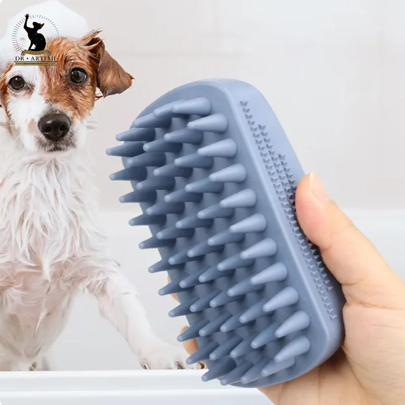 Pet Rubber Massage Removal Comb, Grooming Safety Brush, Dog and Cat Bath Accessories, Comb Tool