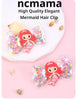 ncmama 2Pcs Lovely Mermaid Hair Clips For Baby Girls Quicksand Sequins Star Bows Hairpin Kids Headwear Boutique Hair Accessories