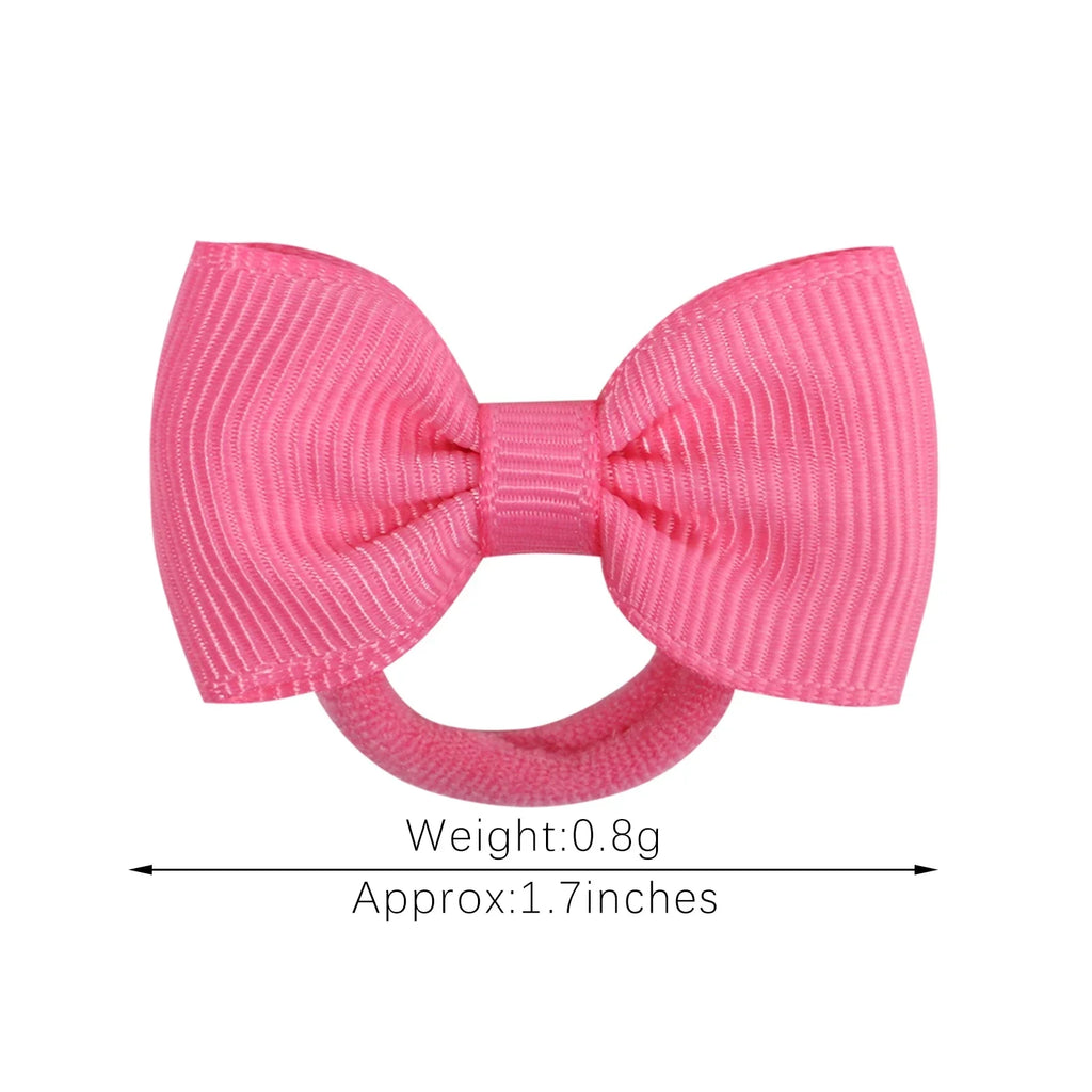 2Pcs/Set Wholesale 32Colors Mini Ribbon Bows HairBand Kids Girls Sweet Colorful Nylon Elastic Headband Headwear Hair Accessories