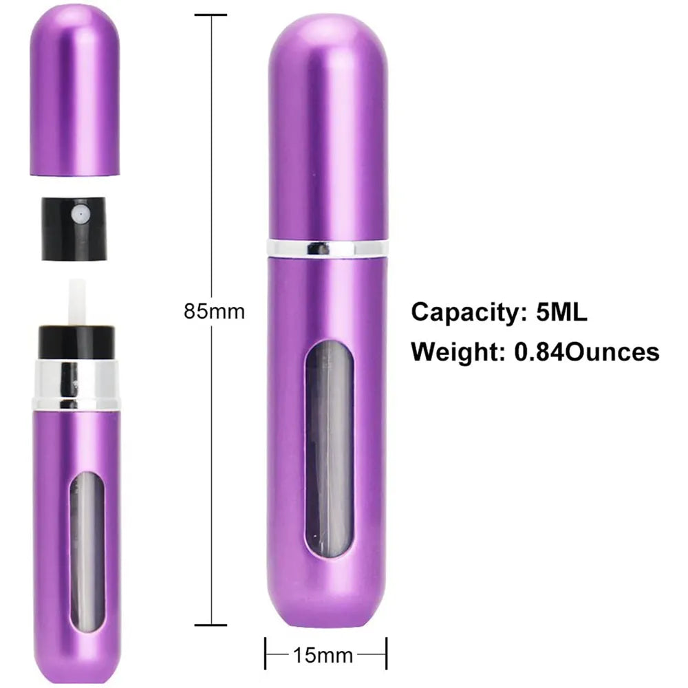 5/8ml Mini Portable Refillable Perfume Bottle with Spray Scent Pump