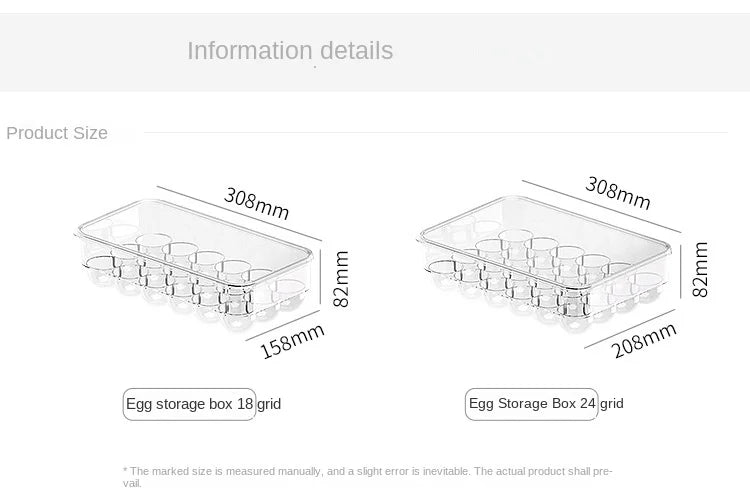 Egg storage box Refrigerator special fresh-keeping sealed anti-drop egg box Home kitchen sorting food storage box kitchen items