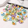 10pcs Lovely Cartoon Kids Elastic Hair Bands Girls Candy Macaron Hair Ties Ropes Stripe Ponytail Holder Baby Hair Accessories