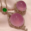 Natural Ice seed Jade Chalcedony Violet colour Large Jewelry Sets Romantic and Creative Sweet Wedding Engagement Necklace Ring
