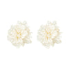 New big white flowers study earrings for women's personality fashion unique design Brincos wedding jewelry whole sale birthday g