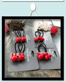 2PCS New Cute Panda BB Clips Cartoon Kids Hairpins Children Headwear Baby Clips Headdress Elastic Hair Bands Girls Accessories