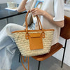 2024 NEW Straw Woven Women Summer Beach  New Versatile Shoulder  Fashion Rattan Handbag Tote Bag Large Capacity