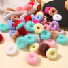 5Pcs/lot New Elastic Hair Band Hair Tie for Girl Plush Color Matching Hair Rope Children's Ponytail Support Headwear Accessories