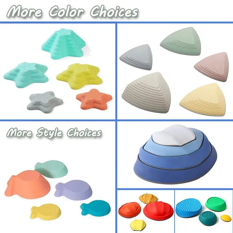 Balance Steping Stones Kids Sport Toys Montessori Sensory Integration Training Activities Autism Therapy Outdoor Games