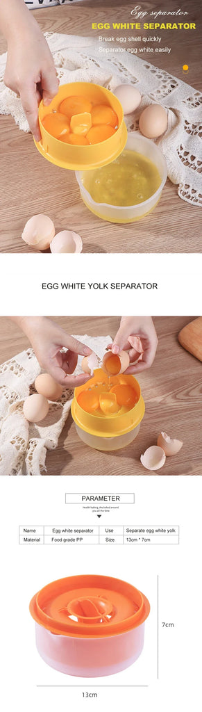 Egg Yolk Separator And Clear Kitchen Gadgets Egg Separator Baking Tools Large Capacity Kitchen Accessories